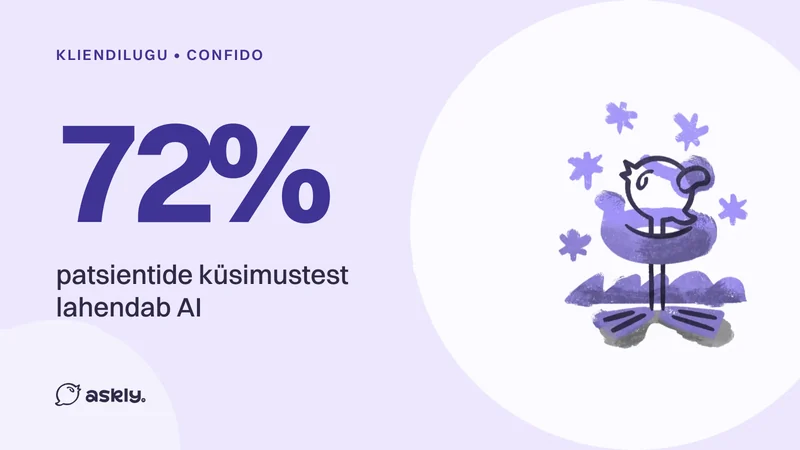 Confido: 72% patsientide küsimustest lahendab AI, Askly lind tähtede keskel